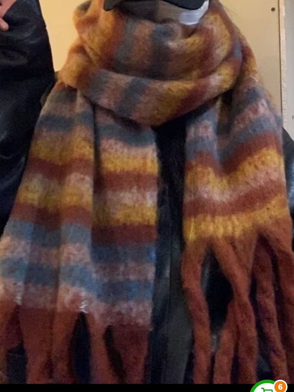 Cozy Multicolor Striped Fringe Scarf - Women Accessories